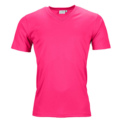 JAMES & NICHOLSON Herren Funktions T-Shirt Active, pink, XL
