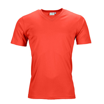 JAMES & NICHOLSON Herren Funktions T-Shirt Active, hellrot, S