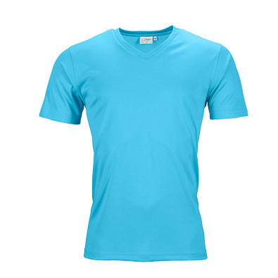 JAMES & NICHOLSON Herren Funktions T-Shirt Active, türkis, L
