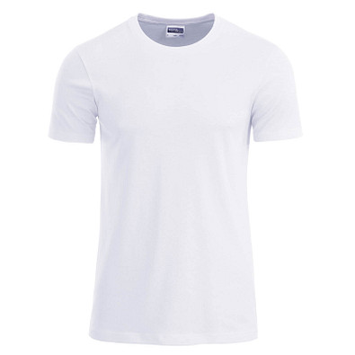 JAMES & NICHOLSON Herren T-Shirt Basic aus Bio-Baumwolle, weiß, M