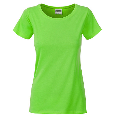 JAMES & NICHOLSON Damen T-Shirt Basic aus Bio-Baumwolle, hellgrün, M