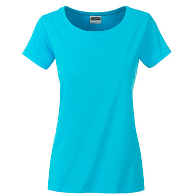 JAMES & NICHOLSON Damen T-Shirt Basic aus Bio-Baumwolle, türkis, XL