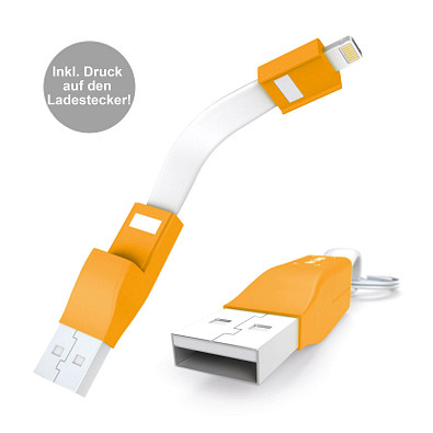 Ladekabel 2in1 ZWEINS® PLUS, Orange Crush (Pantone 137 C)