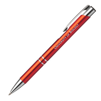 Metall-Kugelschreiber Vermont, blaue Mine, orange-metallic