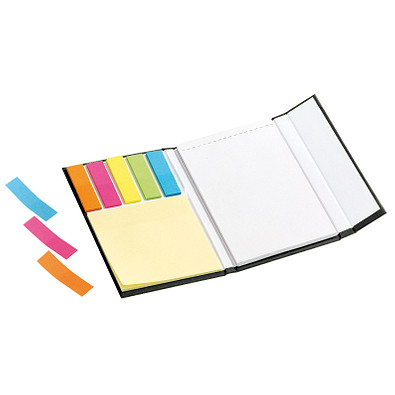 Haftnotiz-Buch Colour, schwarz