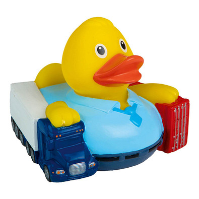 Schnabels® Bade-Ente Spedition, gelb/hellblau
