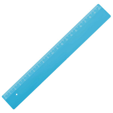 Kunstoff-Lineal, 20cm, hellblau