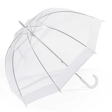 Stockschirm Dome Shape, Weiße Bordüre