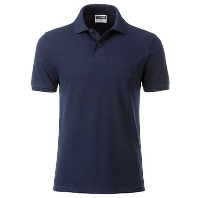 JAMES & NICHOLSON Herren Poloshirt Basic Bio BW, dunkelblau, XL