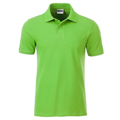 JAMES & NICHOLSON Herren Poloshirt Basic Bio BW, hellgrün, XL