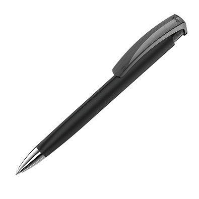 uma® Druckkugelschreiber TrinityGum, mit Metallspitze, blaue Mine, schwarz