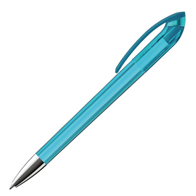 burger swiss pen® Drehkugelschreiber Beo-Brilliant, blaue Mine, hellblau-transparent
