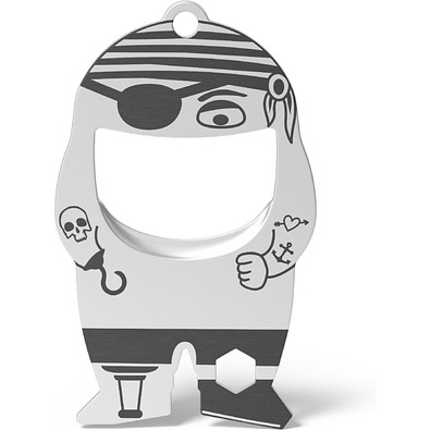FLASCHENÖFFNER fred pirate, silber