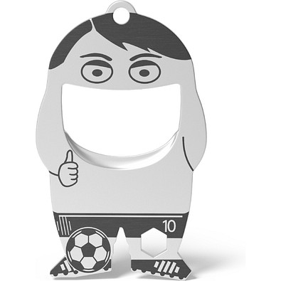 FLASCHENÖFFNER fred soccer, silber