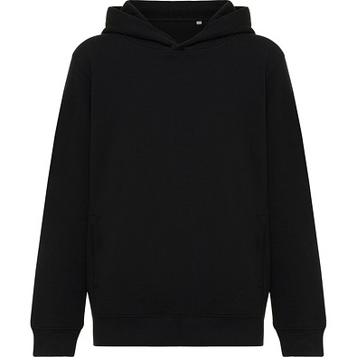 Iqoniq Yengo KidsHoodie mit Seitentaschen aus rec. Baumwolle, schwarz, 56