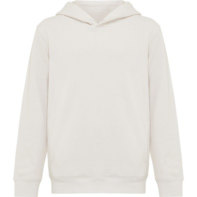Iqoniq Yengo KidsHoodie mit Seitentaschen aus rec. Baumwolle, ivory white, 1112