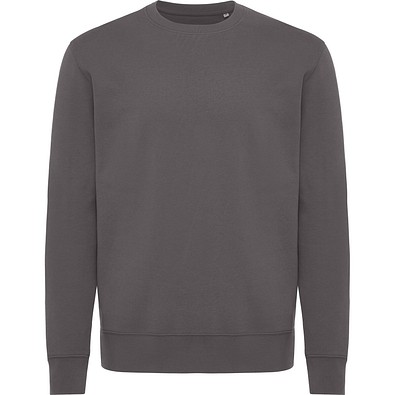 Iqoniq Kruger Relax-Rundhals-Sweater aus recycelt. Baumwolle, anthrazit, L