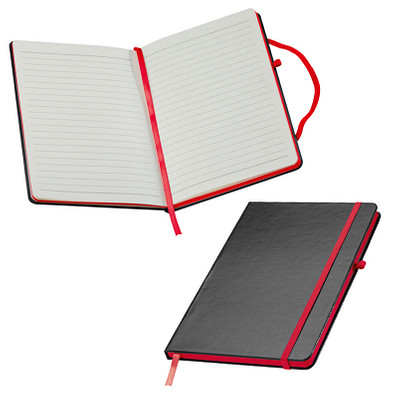 Notizbuch BlackLine, DIN A5, schwarz/rot