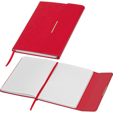 A5 Notizbuch mit Magnetverschluss JOSEPH, rot