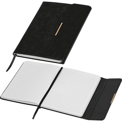 A5 Notizbuch mit Magnetverschluss JOSEPH, schwarz