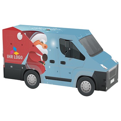 Adventskalender Transporter, share Schokotäfelchen, Little Santa