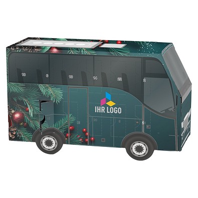 Adventskalender Bus, share Schokotäfelchen, Edle Tannenzweige