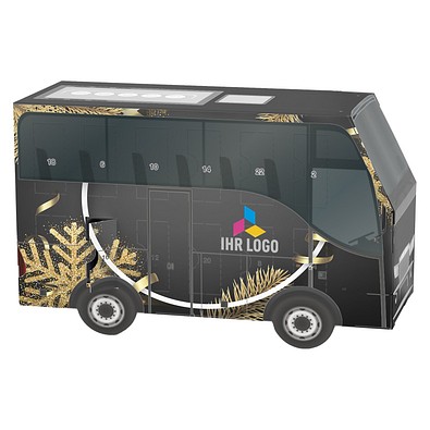 Adventskalender Bus, share Schokotäfelchen, Edle Weihnacht