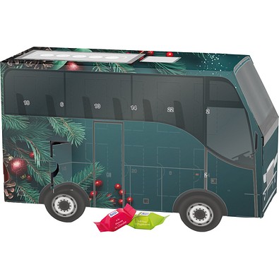 Adventskalender Bus, Ritter SPORT Schokowürfel, Edle Tannenzweige