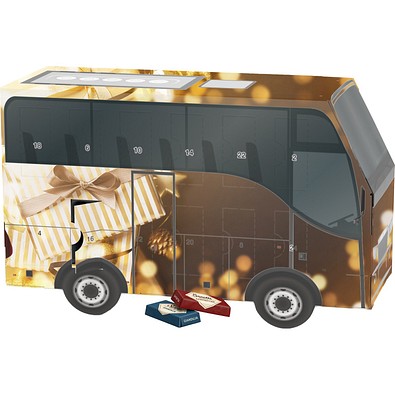Adventskalender Bus, Sarotti Schokotäfelchen, Gold-Paket