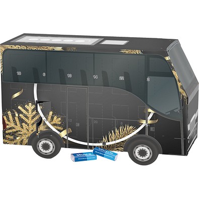 Adventskalender Bus, share Schokotäfelchen, Edle Weihnacht