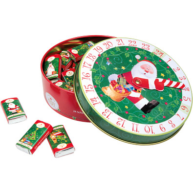 CONFISERIE HEIDEL Adventskalender-Dose Christmas Time, rot/grün CONFISERIE HEIDEL Adventskalender-Dose Christmas Time, rot/grün