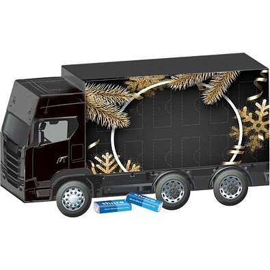 Adventskalender LKW, share Schokotäfelchen, Edle Weihnacht