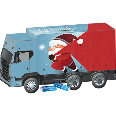 Adventskalender LKW, share Schokotäfelchen, Little Santa