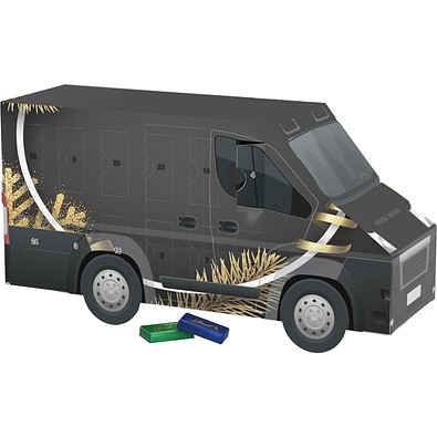 Adventskalender Transporter, Lindt Schokotäfelchen, Edle Weihnacht