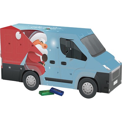 Adventskalender Transporter, Lindt Schokotäfelchen, Little Santa