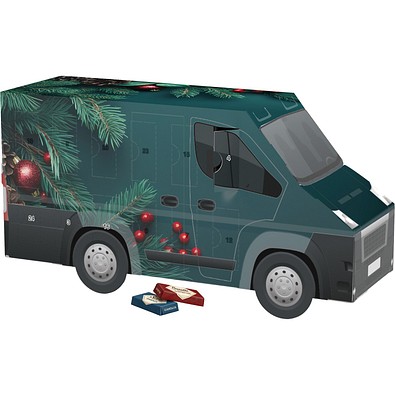 Adventskalender Transporter, Sarotti Schokotäfelchen, Edle Tannenzweige