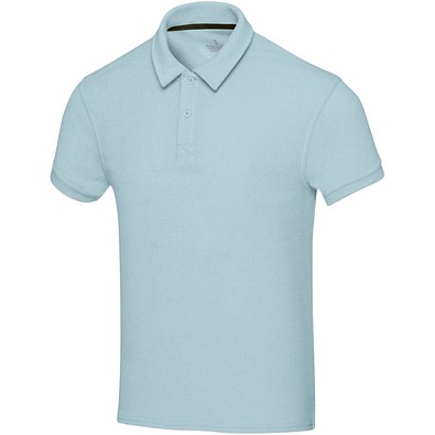 Akoya Poloshirt aus GRS-recyceltem Frottee Unisex, Cloud Blue, 2XL