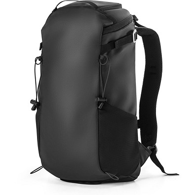ALASCA. Wanderrucksack mit wasserdichter Beschichtung, Schwarz