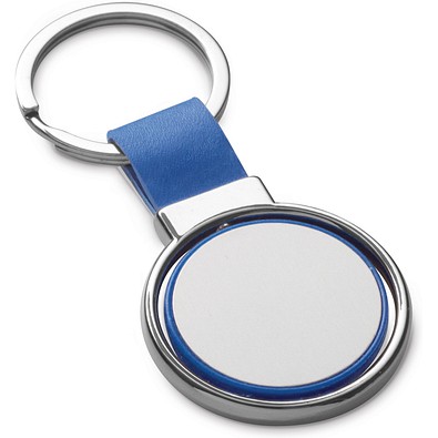 ALBRIGHT. Schlüsselanhänger aus Metall und PU. Geeignet für Doming, Blau