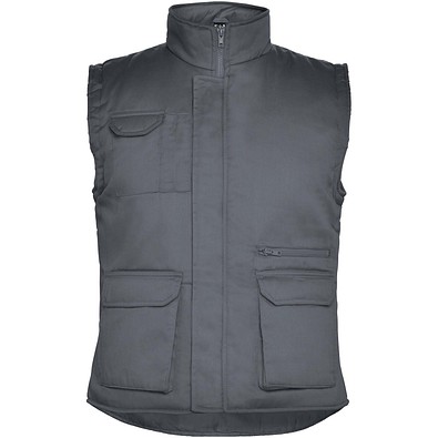 Almanzor Vielseitige Thermo Arbeitsweste mit hohem Kragen, blei, L