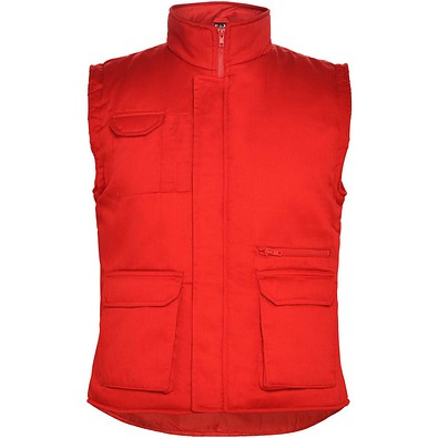 Almanzor Vielseitige Thermo Arbeitsweste mit hohem Kragen, rot, L