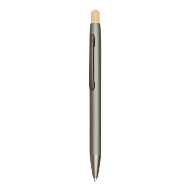Aluminium-Kugelschreiber BAMBOO PUSHER,grau