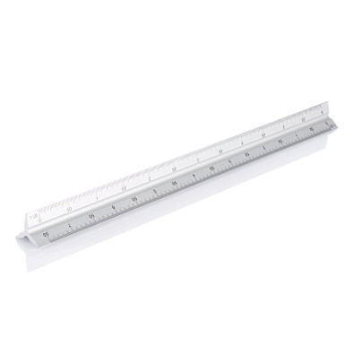 XD COLLECTION Aluminium-Lineal, 30 cm, silber