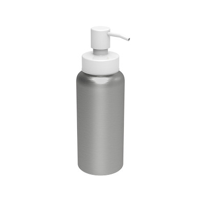 Aluminiumseifenspender Deluxe, silber/weiß