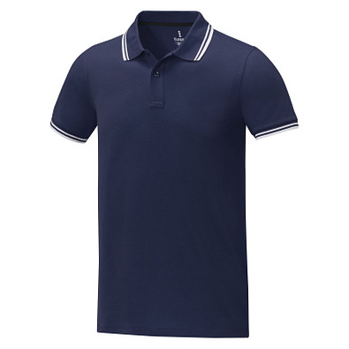 Amarago Polo mit abgesetztem Rand für Herren, navy, XL