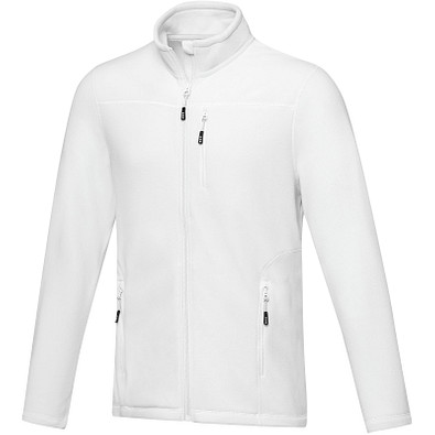 Amber GRS recycelte Fleecejacke für Herren, weiß, L