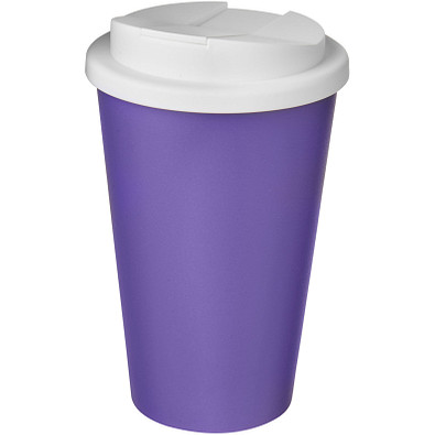 Americano® 350 ml Isolierbecher mit auslaufsicherem Schraubverschluss, lila/weiß