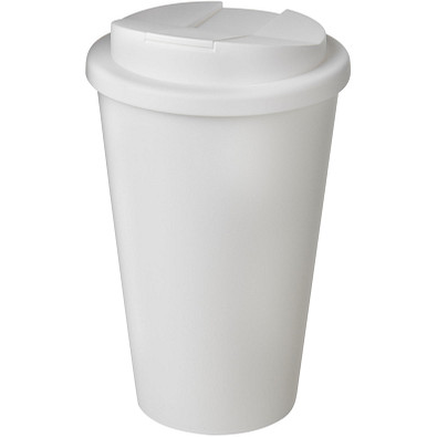 Americano® 350 ml Isolierbecher mit auslaufsicherem Schraubverschluss, weiß/weiß