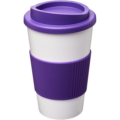 Americano Isolierbecher mit Schutzring, 350 ml, weiss,lila
