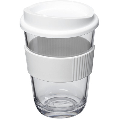 Americano Cortado Kaffeebecher mit Schutzring, 300 ml, weiss